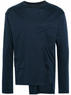 MLGA Blue Asymmetric Cotton T-Shirt