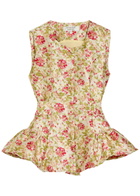 Sister Jane Forest Echo Floral-jacquard Woven top Multicoloured