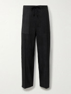 Kaptain Sunshine - Straight-Leg Wool-Twill Drawstring Suit Trousers - Gray
