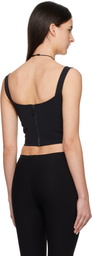 Nensi Dojaka Black Quilted Cups Bustier Top