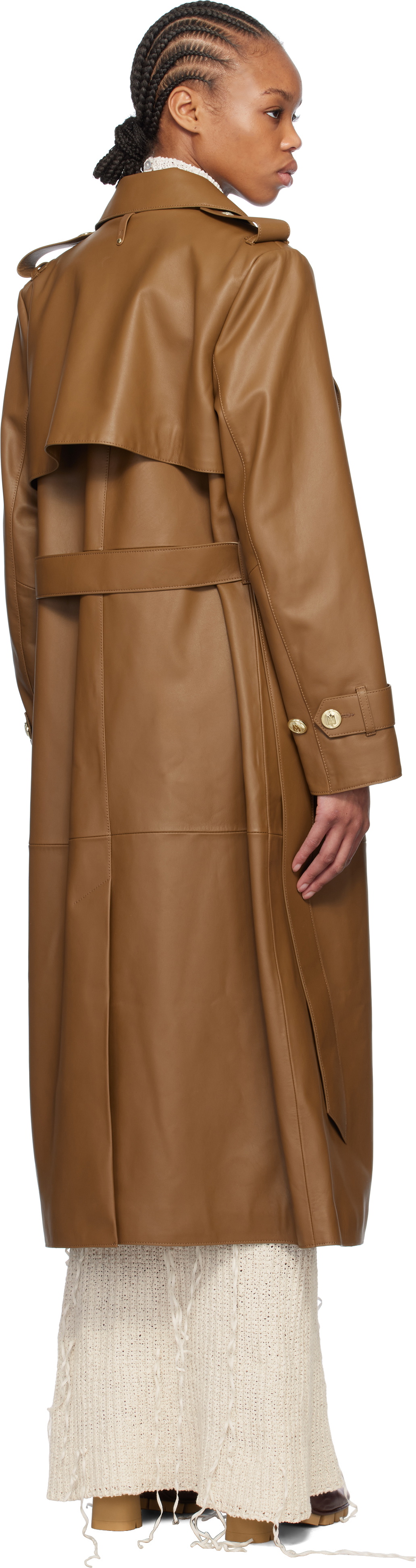 MACKAGE Tan Gael-V Leather Coat