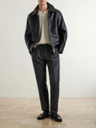 Slowear - Tapered Pleated Virgin Wool Trousers - Gray