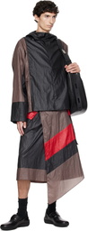 Kiko Kostadinov Black & Brown Tomelilla Stripe Jacket