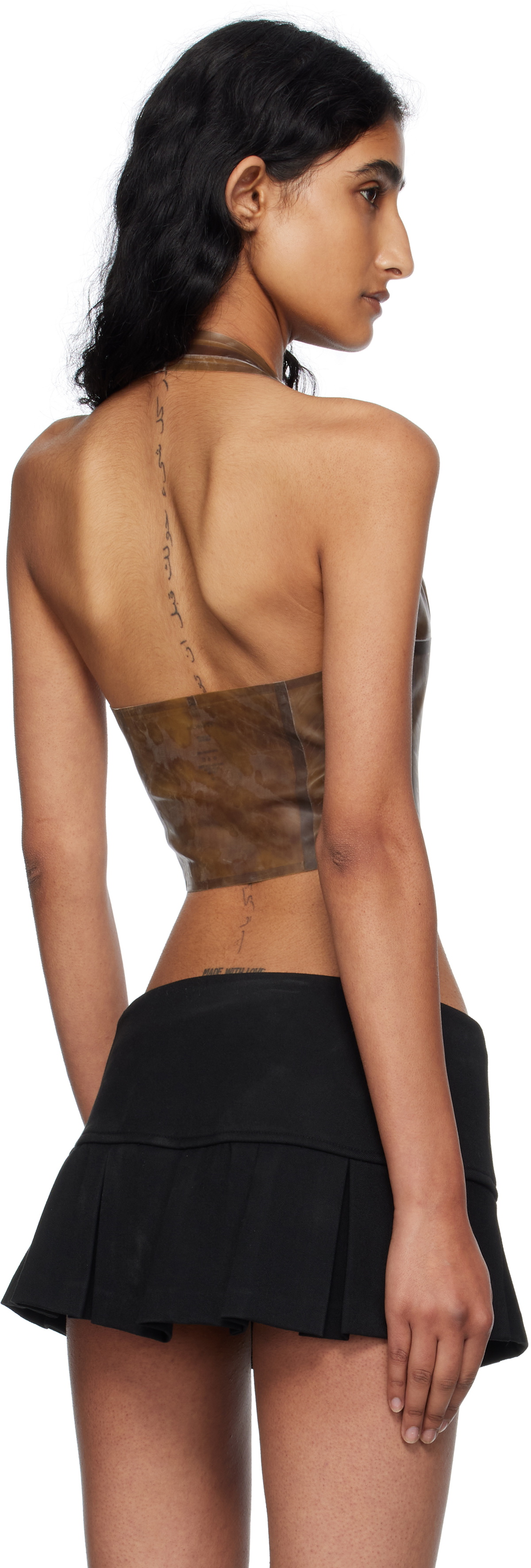 Miaou Brown Mara Latex Top