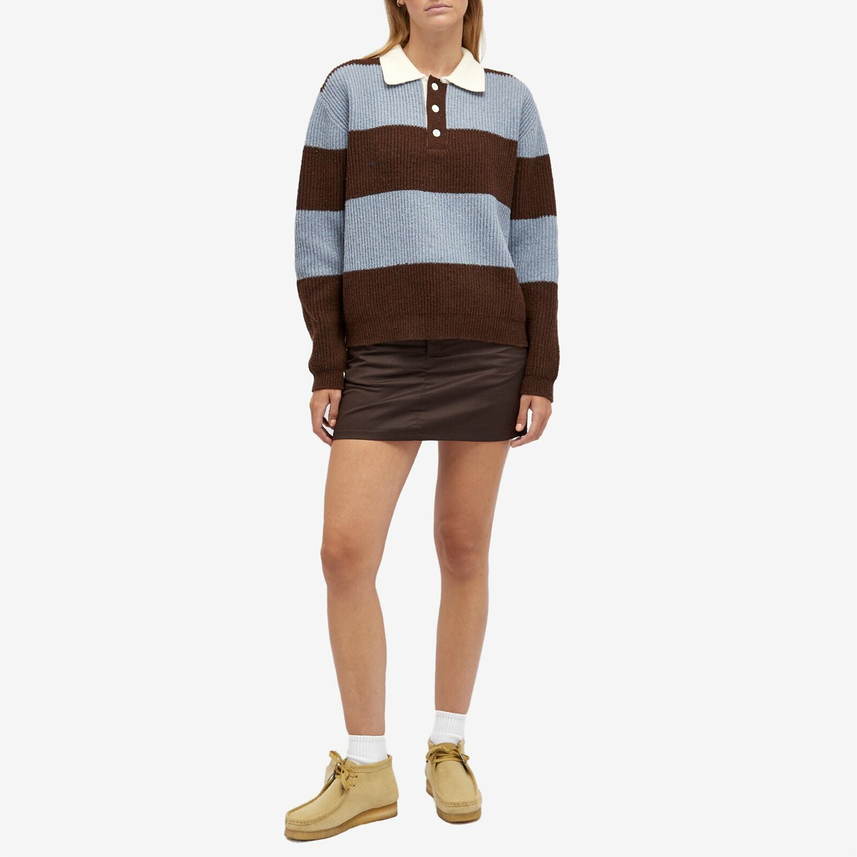 Dickies Women's Mini Work Skirt in Dark Brown