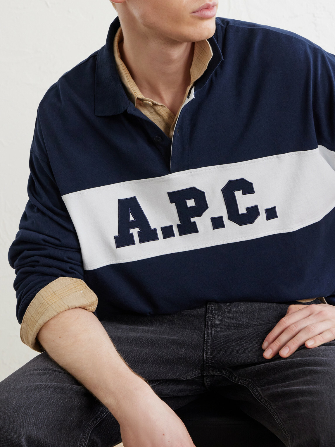 A.P.C. - Alexis Logo-Embroidered Cotton-Jersey Polo Shirt - Blue