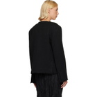 TOTEME Black Open-Front Bouclé Blazer