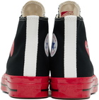 COMME des GARÇONS PLAY Black & Red Converse Edition PLAY Chuck 70 High-Top Sneakers