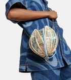 Pucci Raffia leather-trimmed bucket bag