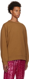 Dries Van Noten Brown Cotton Sweatshirt