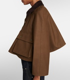 Loewe Collared cropped cotton parka
