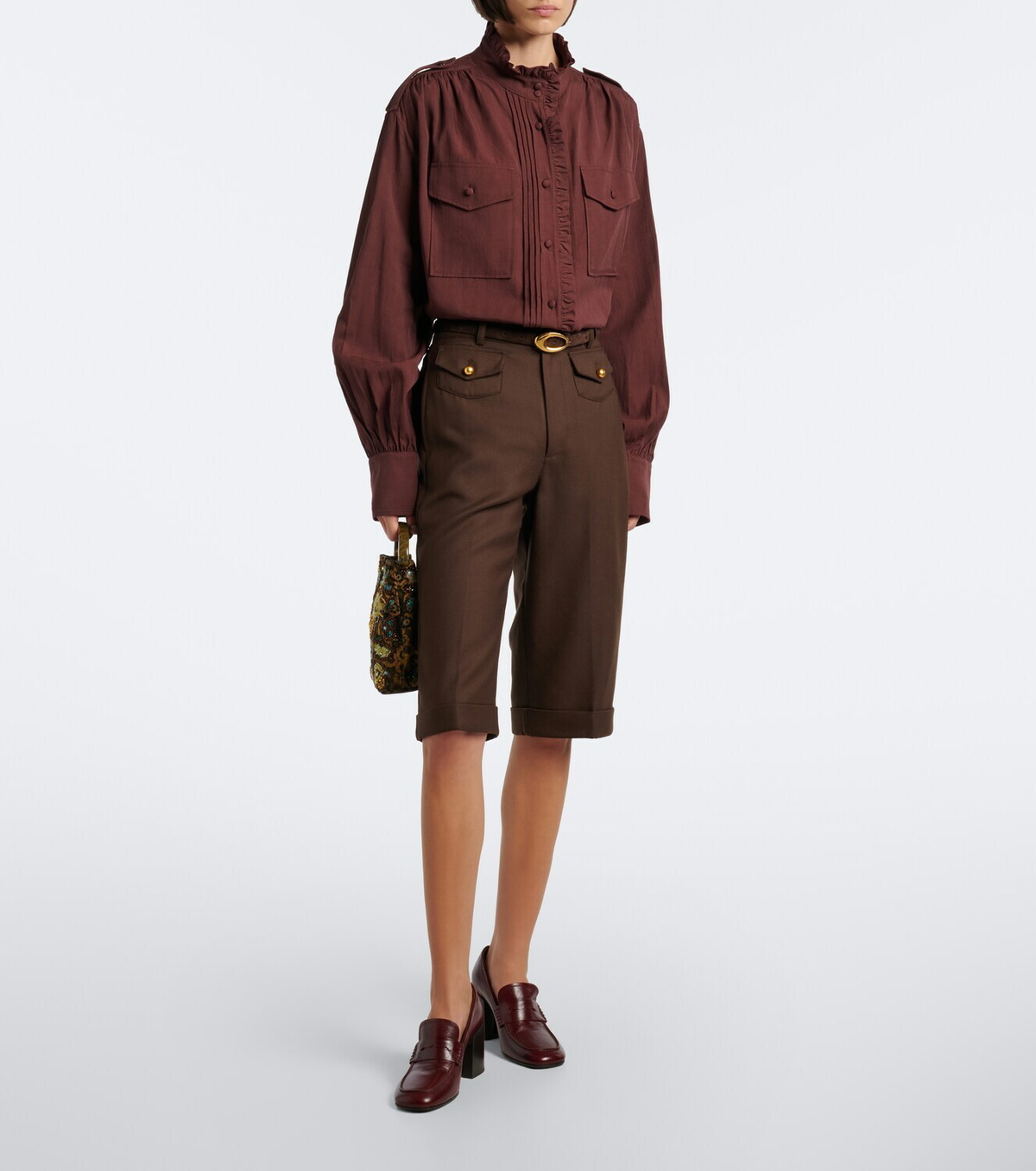 Xu Zhi Wool capri pants