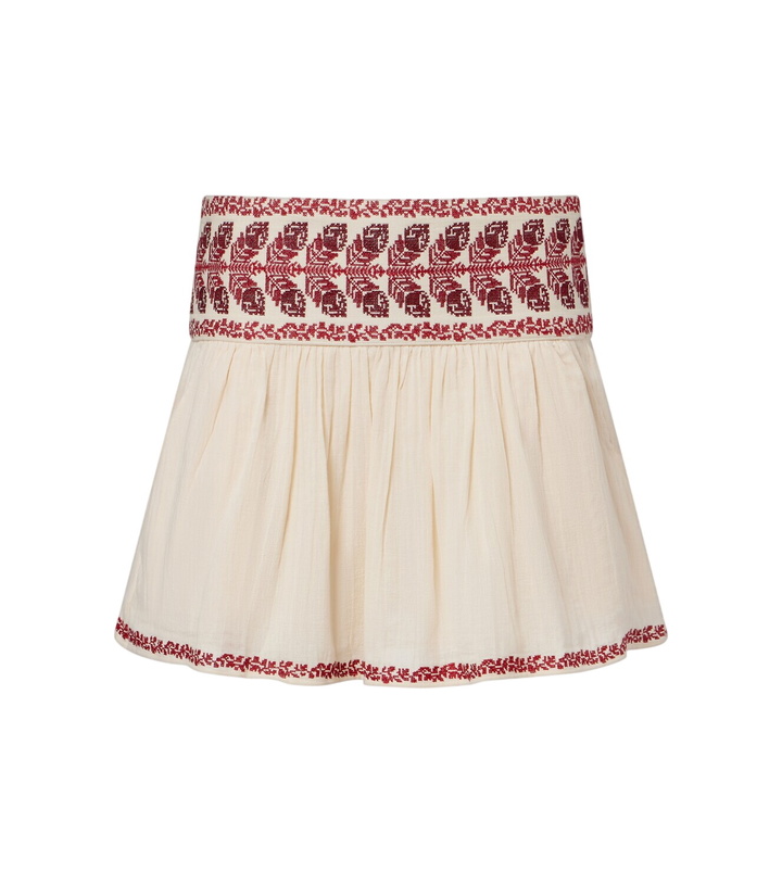 Photo: Marant Etoile Picadilia embroidered cotton miniskirt