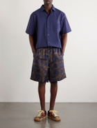LOEWE - Paula's Ibiza Logo-Embroidered Cotton-Blend Shirt - Blue