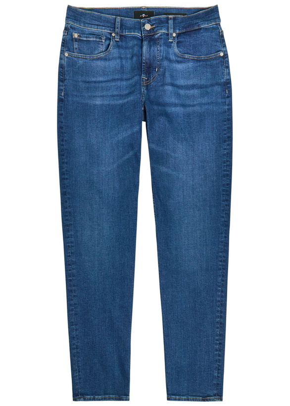Photo: 7 For All Mankind Slimmy Tapered Luxe Performance Jeans Mid Blu