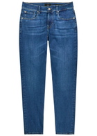 7 For All Mankind Slimmy Tapered Luxe Performance Jeans Mid Blu