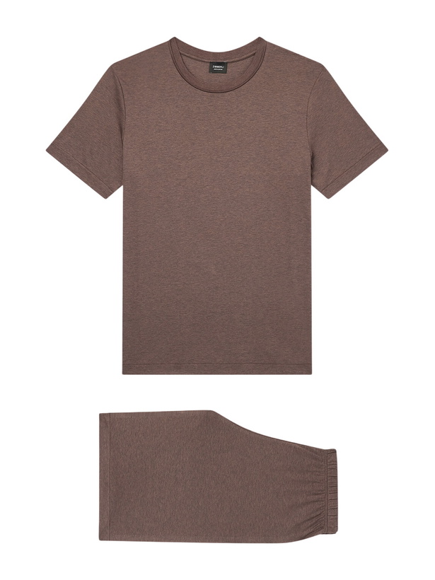 Photo: Zimmerli - Sea Island Cotton-Jersey Pyjama Set - Brown