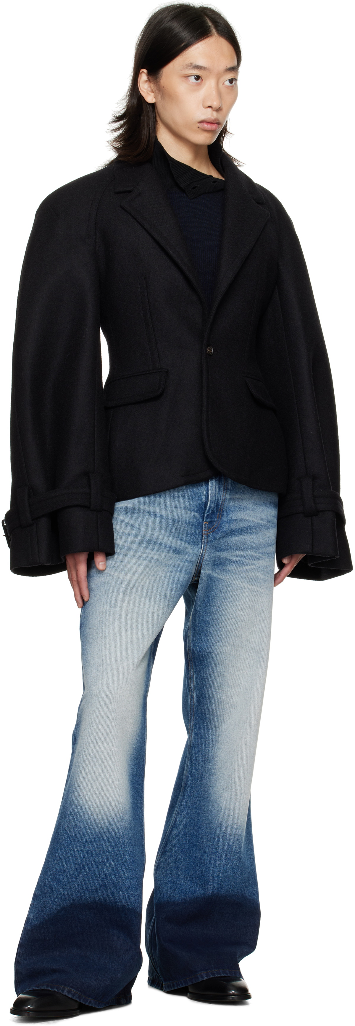 EGONlab Black Raglan Tailoring Blazer