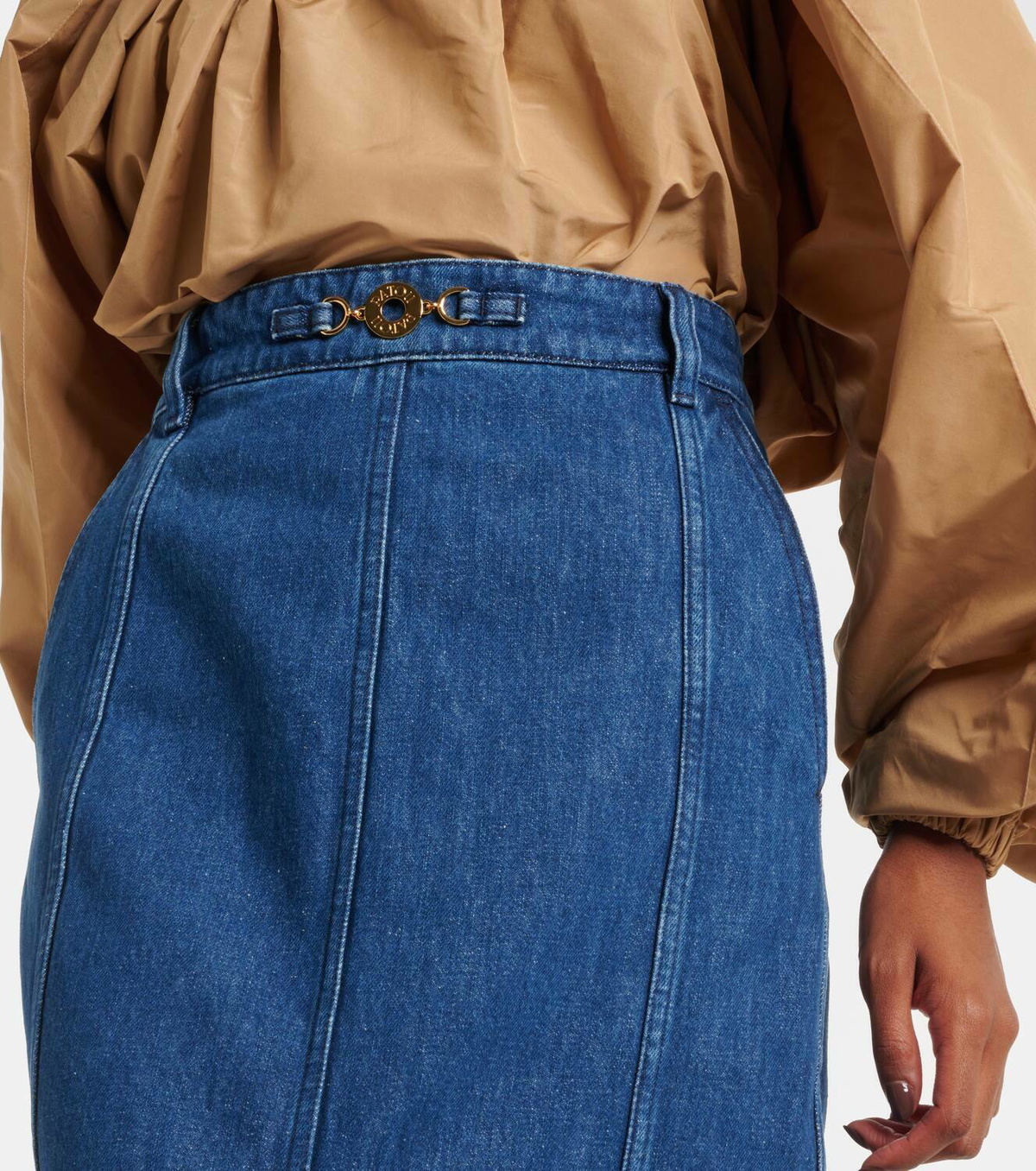 Patou Denim maxi skirt