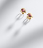 David Yurman Pavé 18kt gold earrings with tourmalines