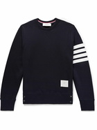 Thom Browne - Slim-Fit Striped Loopback Cotton-Jersey Sweatshirt - Blue