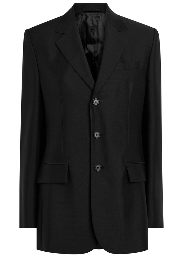Photo: Wardrobe.nyc Mohair-blend Blazer Black