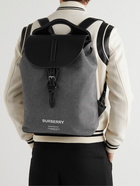 Burberry - Logo-Print Cotton-Canvas and Leather Backpack