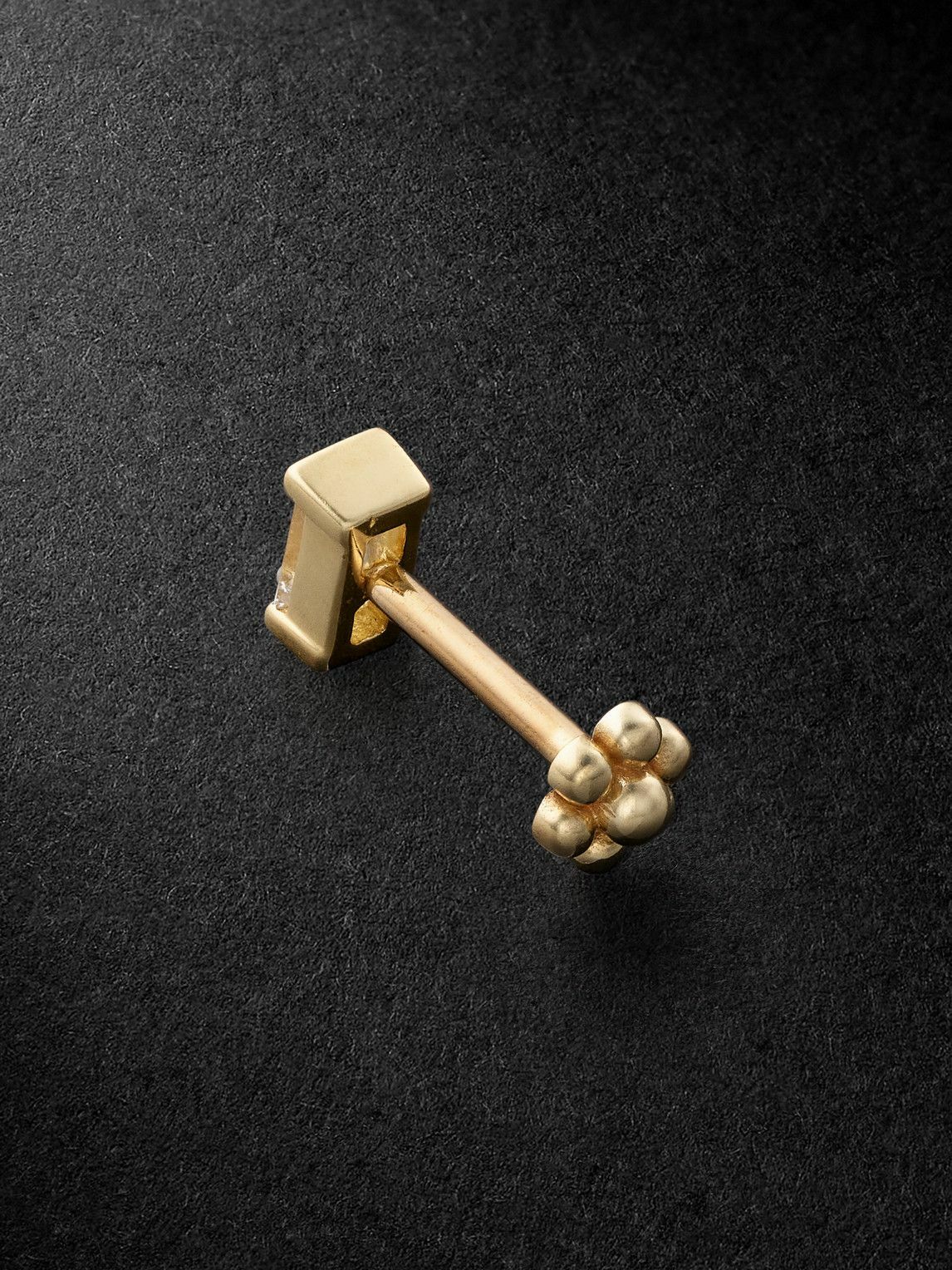 MARIA TASH - Baguette 18-Karat Gold Diamond Single Earring