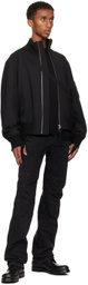 Helmut Lang Black Moto Worker Jeans