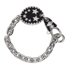 Vivienne Westwood Silver and Black Chain Man Lazarus Bracelet