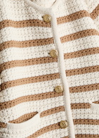 Paige Oberon Striped Cotton-blend Cardigan Stripe