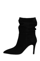 Via Roma 15 High Heels Ankle Boots In Black Suede