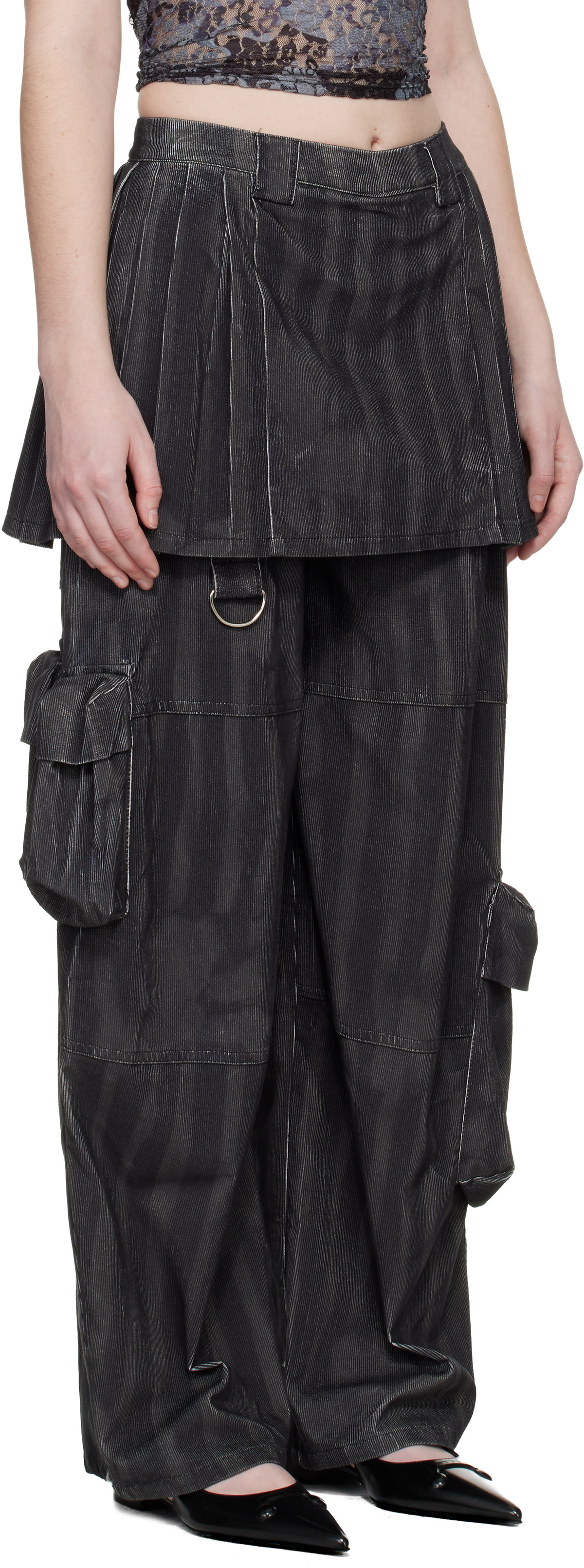 Collina Strada Black Lawn Skirt Cargo Pants