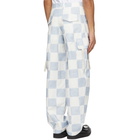 Jacquemus Blue and White Le Pantalon Alzu Cargo Pants