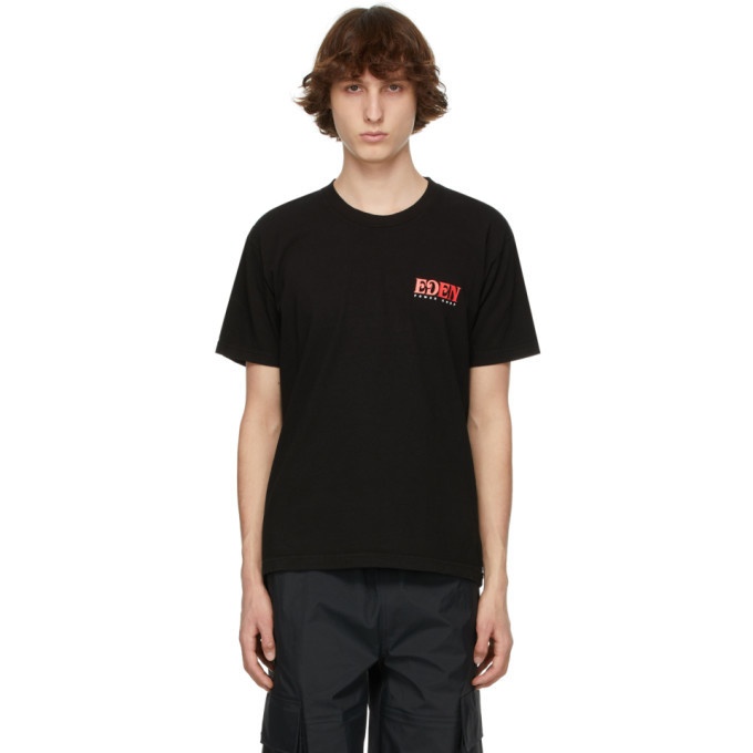 Photo: EDEN power corp Black and Red Recycled Cotton Logo T-Shirt