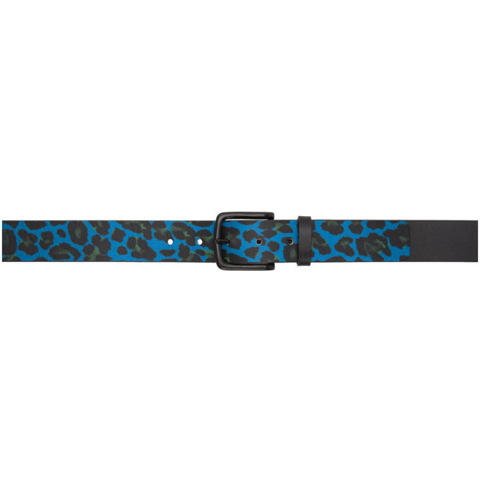 Paul Smith Blue Leopard Print Belt Paul Smith display picture 1