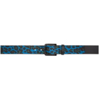 Paul Smith Blue Leopard Print Belt