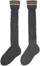 Maison Margiela Gray & Beige Shetland Wool Socks