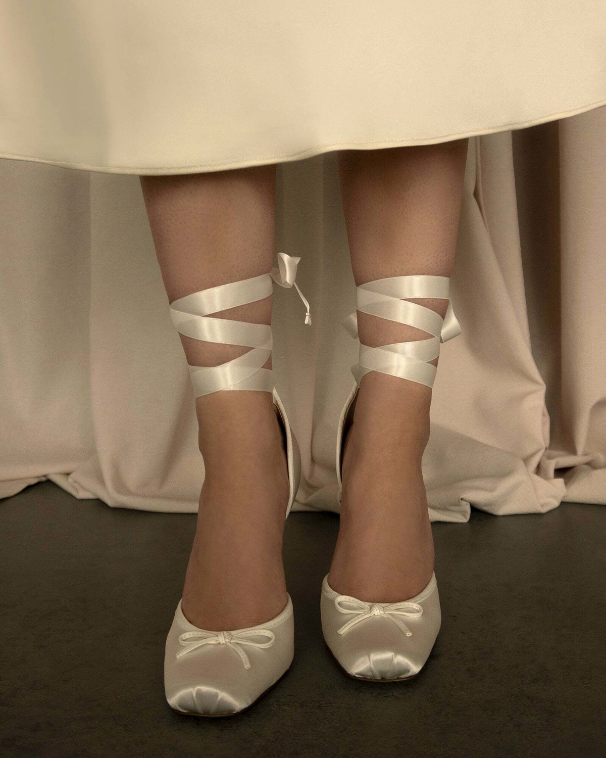 Steve Madden Larina Heels in White Satin
