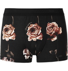 Dolce & Gabbana - Floral-Print Cotton-Jersey Boxer Briefs - Men - Black