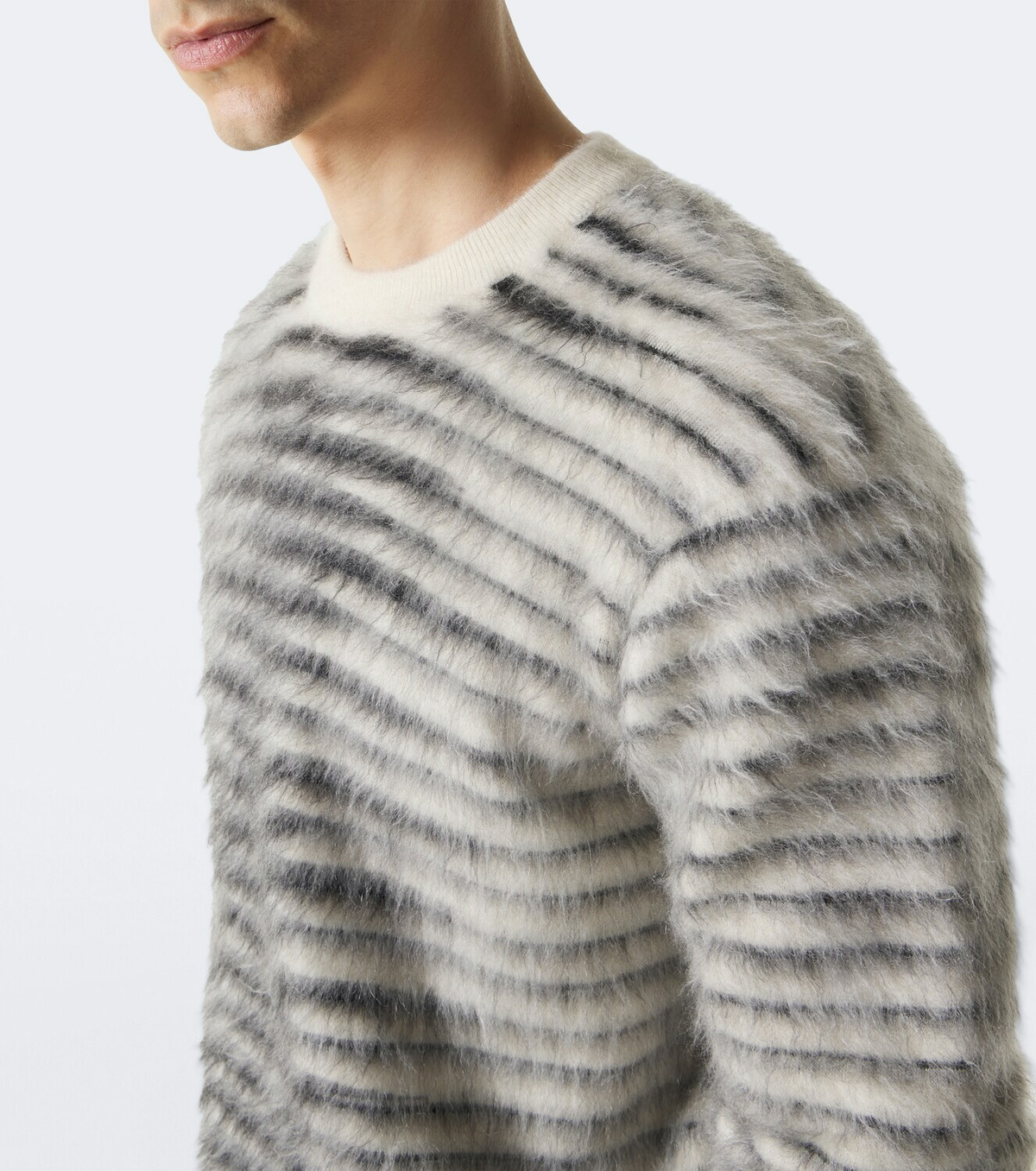Tom Ford Striped mohair, wool, and silk-blend sweater