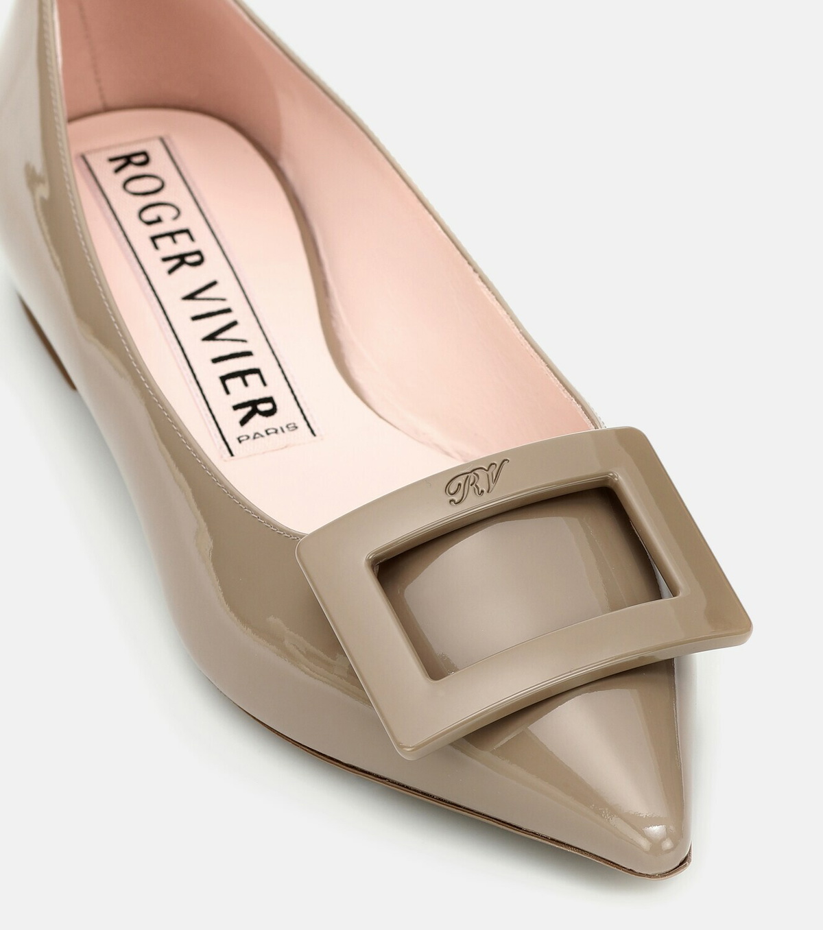 Roger Vivier Gommettine Ball leather ballet flats