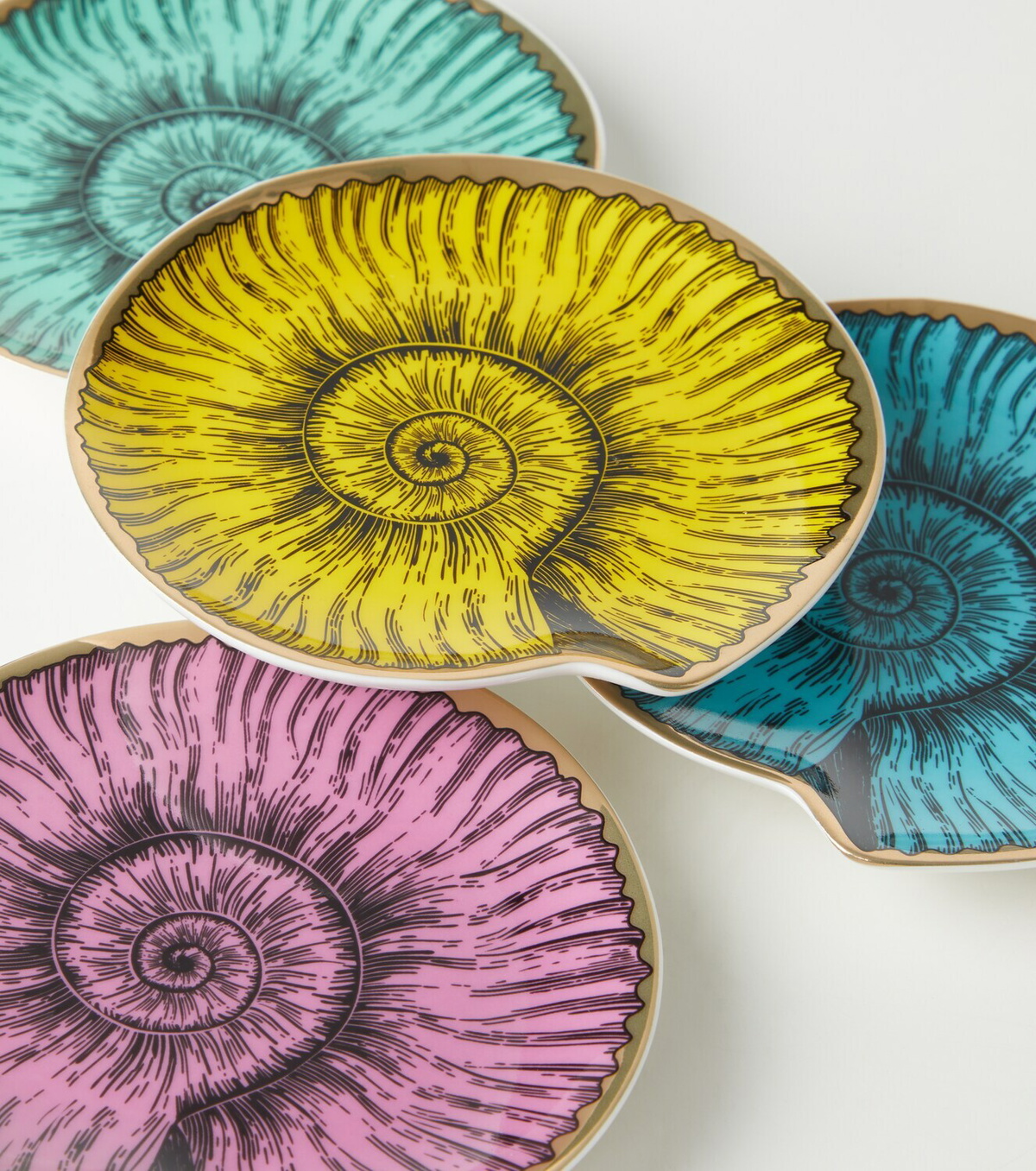 Jonathan Adler Sirena set of 4 porcelain coasters