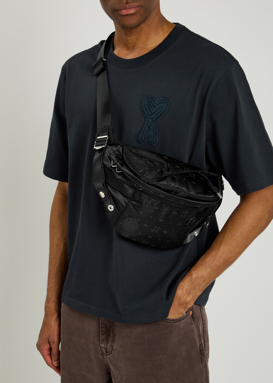 Porter Logo-monogram Jacquard Belt bag - Black - One Size