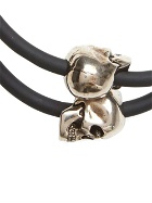 Alexander Mcqueen Double Warp Skull Rubber Cord Bracelet