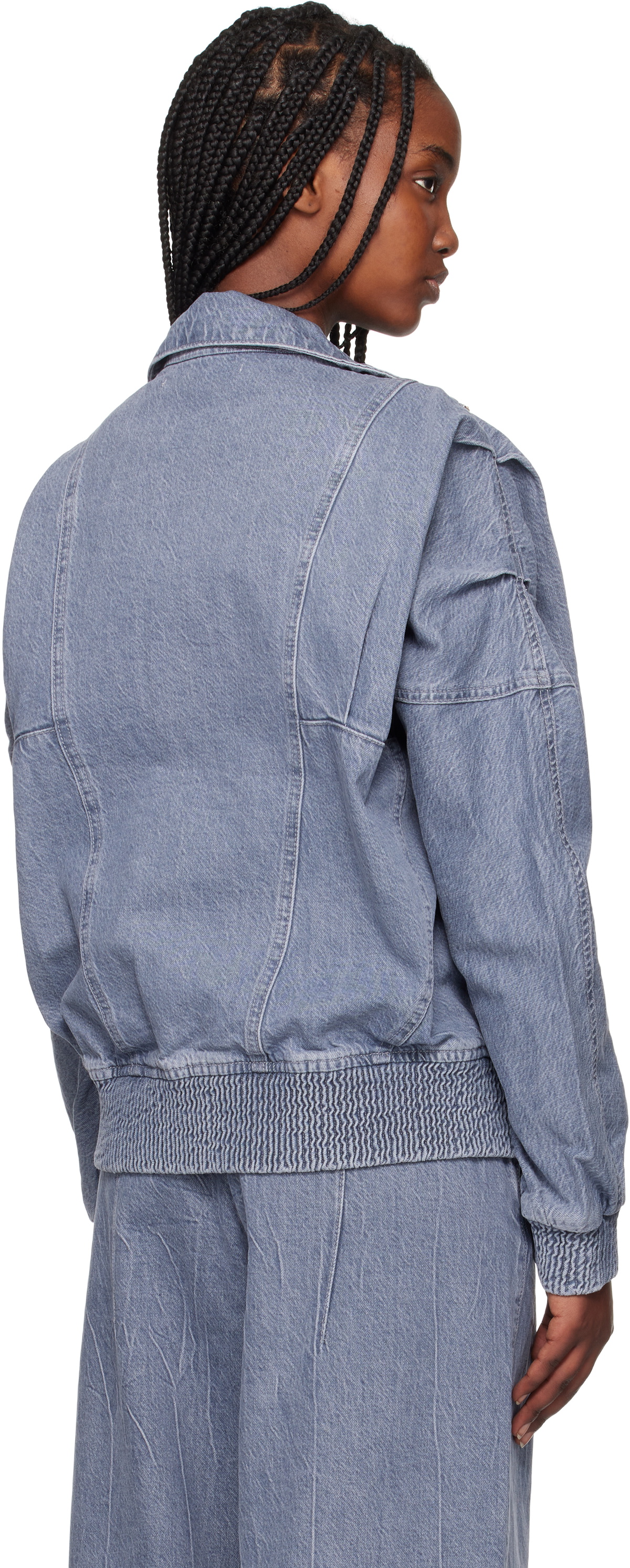 REMAIN Birger Christensen Blue Bat Sleeve Denim Jacket
