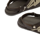 Rick Owens Men's Megalace Slip On Mule in Dark Dust
