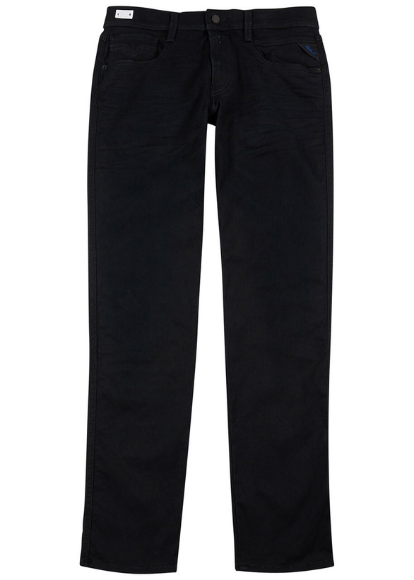 Photo: Replay Anbass Hyperflex X.lite Indigo Slim-leg Jeans Dark Blue