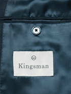 Kingsman - Buggy Slim-Fit Unstructured Nehru-Collar Linen Jacket - Blue