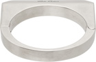 Rick Owens Silver Beveled Bangle Bracelet
